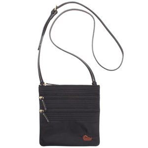 Dooney & Bourke triple zipper black crossbody